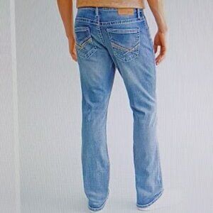 Buckle BKE Derek Men's denim straight relaxed stretch jeans, 36L